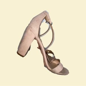 Pink heels, 4 inch, open toe, strap